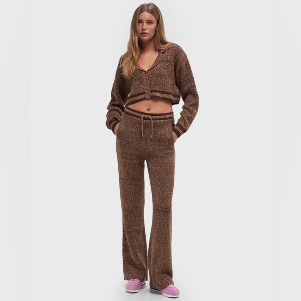 Nike Jordan Cozy Girl Knit Flare Women Pants Brown $175 FZ4201 - Picture 4 of 16